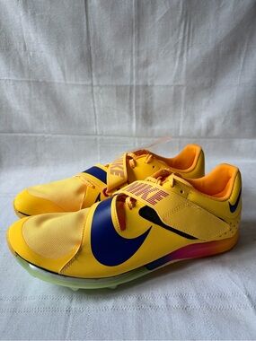 Nike Long Jump Elite Citron Pulse Indigo Yellow Track Men's Size 10 FZ9326-800